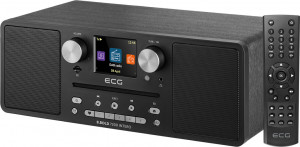 Internet radio ECG B.BOLD 7200 Intero Black, FM + DAB, stereo 2 × 10 W, CD audio si MP3, Bluetooth, USB, carcasa lemn, negru - Img 3