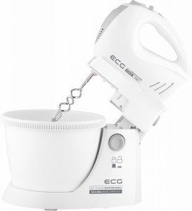 Mixer de mana cu bol rotativ ECG RSM 4052, 400 W, 3.5 L, 5 viteze, functie Turbo, alb - Img 8