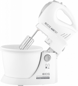 Mixer de mana cu bol rotativ ECG RSM 4052, 400 W, 3.5 L, 5 viteze, functie Turbo, alb - Img 9