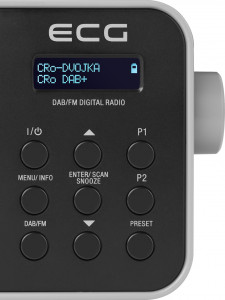 Radio portabil ECG RD 110 DAB cu tuner DAB+ si FM, negru, 1,2 W, memorie 30 de posturi - Img 6
