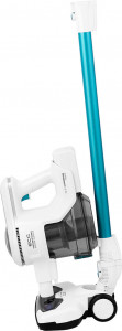 Aspirator vertical portabil 2in1 ECG VT 3620 Jean, 130 W, baterie Li-Ion 22.2 V, recipient 1.2 L, alb cu albastru - Img 3