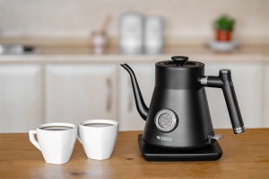 Fierbator electric ECG Forza 5000 Pour over Nero, 1200 W, 0.8 litri, otel inoxidabil, negru mat - Img 12