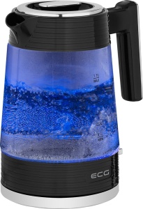 Fierbator electric ECG RK 1750 Stripe, 2200 W, 1.7 litri, sticla borosilicata, elemente din otel inoxidabil - Img 4