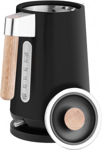 Fierbator electric ECG RK 1768 Strix Timber Black, 1.7 litri, 2200 W, pereti dubli, otel inoxidabil si elemente din lemn - Img 4