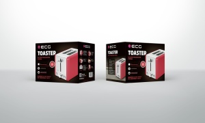 Prajitor de paine ECG ST 2708 Tradizione Corsa, putere 925 W, 2 felii, 6 grade de rumenire, rosu mat - Img 9