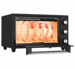 Cuptor electric ECG ET 2001B Airfry, 20 L, 1500 W, 80–250 °C, timer 90 min, 7 functii presetate, convectie, negru - Img 6