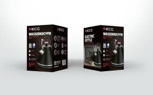 Fierbator electric ECG RK 1708 Tradizione Nero, 2200 W, 1.7 litri, conector Strix, negru mat - Img 10