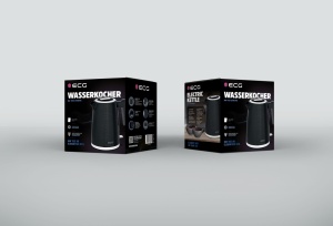 Fierbator electric ECG RK 1751 Stripe, 2200 W, 1.7 litri, negru - Img 2