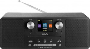 Internet radio ECG B.BOLD 7200 Intero Black, FM + DAB, stereo 2 × 10 W, CD audio si MP3, Bluetooth, USB, carcasa lemn, negru - Img 5