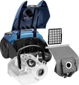 Aspirator cu sac si fara sac ECG VP SBS4400 Sapphire, 700W, HEPA 11, recipient 2,7 litri, albastru metalizat - Img 6