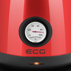 Fierbator electric ECG RK 1705 Metallico Rosso, 1.7 litri, 2200 W, otel inoxidabil, indicator temperatura - Img 7
