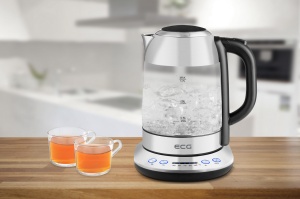 Cana electrica fierbator ECG RK 1781 glass, 1.7 L, 2200 W, 5 setari de temperatura - Img 12