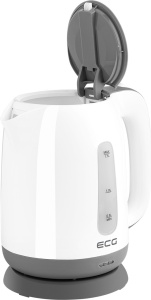 Fierbator electric ECG RK 1759 Classica Grigio, 2200 W, 1.7 litri, plastic de calitate, alb cu gri - Img 2