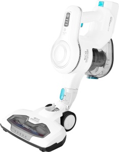 Aspirator vertical portabil 2in1 ECG VT 3620 Jean, 130 W, baterie Li-Ion 22.2 V, recipient 1.2 L, alb cu albastru - Img 9