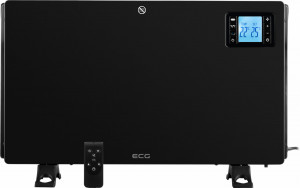 Convector electric de podea ECG TK 2080 DR negru, 2000 W, 3 trepte, termostat, LCD - Img 4