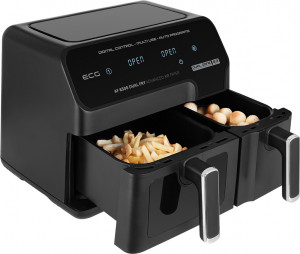 Friteuza dubla cu aer cald ECG AF 8300 Dual Fry, 5.2 + 3.1 litri, 2700 W, 8 programe, control temperatura 80-200°C - Img 5