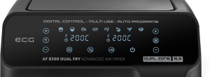 Friteuza dubla cu aer cald ECG AF 8300 Dual Fry, 5.2 + 3.1 litri, 2700 W, 8 programe, control temperatura 80-200°C - Img 9