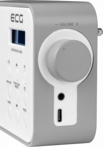 Radio portabil ECG RD 110 DAB cu tuner DAB+ si FM, alb, 1,2 W, memorie 30 de posturi - Img 9