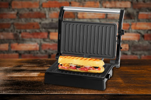 Sandwich maker si grill ECG S 3070 Panini Power, 1500 W, deschidere 180°, placi nonaderente - Img 4