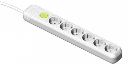 Prelungitor 6 prize schuko 230V 16A cablu 3X1,5mmp 1,5m cu intrerupator luminos Famatel