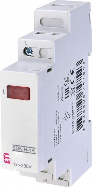 Lampa modulara rosie pe sina 230 V ETI