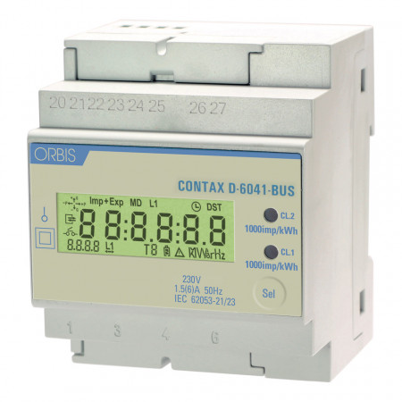 Contor modular monofazat digital 60A Contax D-6041-BUS Orbis