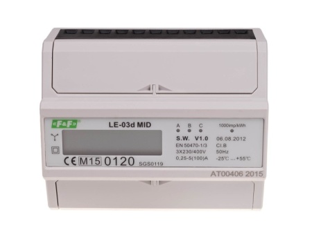 Contor modular trifazat digital 100A MID F&F