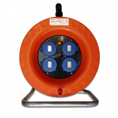 Derulator industrial 4 prize schuko 16A, 230V IP55 fara cablu prevazut cu termosiguranta Famatel