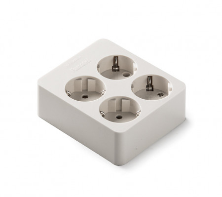 Capat prelungitor 4 prize schuko 230V 16A patrat Famatel
