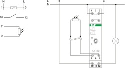 Intrerupator crepuscular AZ-112 pe sina DIN F@F