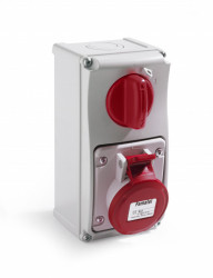 Priza industriala interblocabila trifazata 5P 32A 400V IP44 PT Famatel