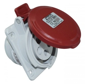 Priza industriala trifazata 400V 5P 32A 6h incastrata IP44 Famatel