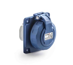 Priza monofazata schuko 230V 16A IP68 ST flansa 75x75mm Famatel