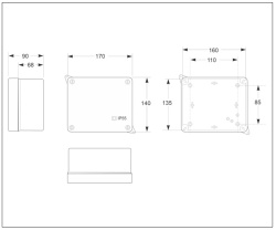 Doza aparenta 170x140x90mm fara presetupe IP55 Famatel