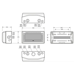 Tablou electric AcquaCOMBI 13M IP65 Famatel - Img 2