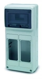 Tablou electric AcquaCOMBI 8M cu loc de prize interblocabile predecupate IP65 Famatel