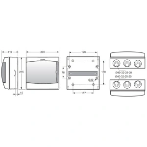 Tablou electric Acqua 8M IP65 Famatel - Img 2