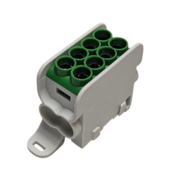 Conector 25mm² 4conexiuni AL/CU 1P verde Morek