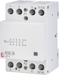 Contactor pe sina 63A 4NO, bobina 230V AC AC-1 ETI