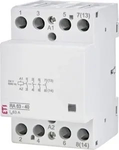 Contactor pe sina 63A 4NO, bobina 230V AC AC-1 ETI