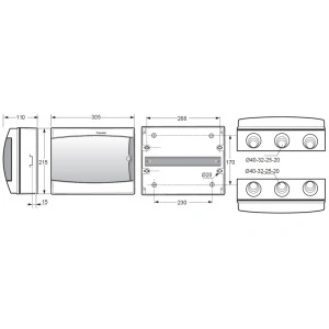 Tablou electric Acqua 12M IP65 Famatel - Img 2