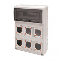 Tablou electric AcquaCOMBI 16M cu loc de prize predecupate extra IP65 Famatel