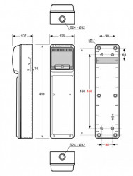 Tablou electric AcquaCOMBI 6M cu loc de prize extra IP65 Famatel
