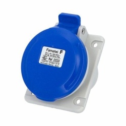 Priza industriala monofazata 230V 3P 32A 6h incastrata IP54 Famatel