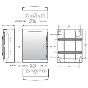 Tablou electric Acqua 26M IP65 Famatel - Img 2