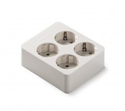 Capat prelungitor 4 prize schuko 230V 16A patrat Famatel