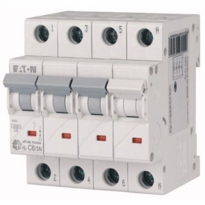 Intrerupator automat modular 3P+N 6A 4,5kA clasa C Eaton
