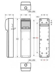 Tablou electric AcquaCOMBI 6M cu loc de prize extra predecupata IP65 Famatel - Img 2
