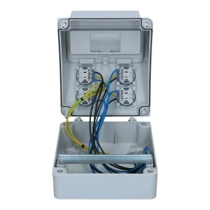 Tablou electric echipat cu 4 prize monofazate schuko 16A, 9L IP54 Famatel - Img 3
