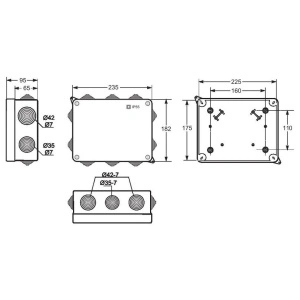 Doza aparenta 161x135x83mm cu presetupe IP55 Famatel - Img 2